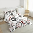 thumbnail image 3 of Homewish Gamer Baseball 3-Piece Full Size Comforter Sets for Children Kids Teens,Ball Gaming Bedding Comforter Set,Sport Theme Lightweight Bedding Sets,Lightweight Room Decor, 3 of 8
