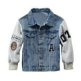 thumbnail image 4 of Big Boys' Denim Jacket Stylish Classic Casual Outerwear Coat for Kids Comfortable And Durable Autumn Fashion Coat Size 11-12T, 4 of 9