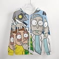 thumbnail image 4 of Rick And Morty Zip Up Hoodies Unisex Realistic 3D Print Sweatshirt Long Sleeve Hooded Jacket Coat 2XL, 4 of 8