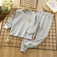 thumbnail image 2 of TAIAOJING Children's Clothing Autumn And Winter Homewear Children's Clothing Children's Underwear Set Cotton Baby Long Sleeve Baby Pajamas 10-11 Years, 2 of 3
