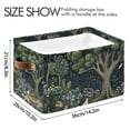 thumbnail image 4 of Yayeee 2 Pack Canvas Storage Basket with Handles for Shelves Fabric Bins Closet Organizer, Green Forest Scene, 4 of 8