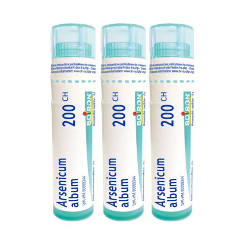 Boiron Arsenicum Album 200CH – Homeopathic Medicine, Box of 3 Tubes (4g Each, Approx. 80 Pellets per Tube)