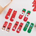 thumbnail image 5 of 4 Pairs Ladies Girls Sock Funny Cartoon Various Chrismas Pattern Cotton Chrismas C, 5 of 8