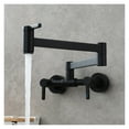 thumbnail image 1 of Brass Pot Filler Faucet Folding Kitchen Faucet With Double Joint Swing Arms Rotated Tap Wall Mounted For Hot And Cold Water ,Effortless Installation, 1 of 7