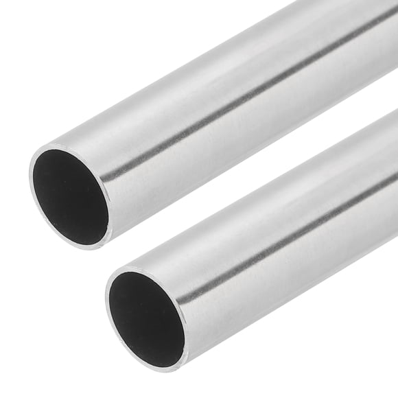 Uxcell 2 PCS 304 Stainless Steel Tubing, 14mm OD 0.5mm Wall Thickness 406.4mm Long Round Metal Pipe Steel Tube for Industrial Machinery