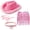 Style 1, variant on Jiibva 4Pcs/Set Fluffy Feather Brim Cowboy Hat with Heart Sunglasses Scarf Sequin Dance Dress Set for Women
