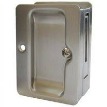 Tall Square Pocket Door Lock, Passage (Hall/Closet) Latch, Satin Nickel by Stone Harbor Hardware