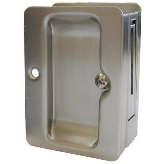 Tall Square Pocket Door Lock, Passage (Hall/Closet) Latch, Satin Nickel by Stone Harbor Hardware