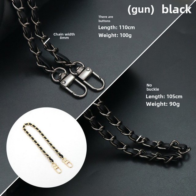 Bolso de cadena de cuero Estuche para teléfono móvil Correa de hombro de cadena de cuero Correa de bolso cruzado portátil con correa de mochila sin hebilla Accesorios