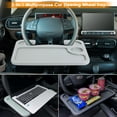 thumbnail image 6 of Gustave Car Steering Wheel Tray Laptop Mount Desk Multipurpose Car Seat Tray Table with Cup Holder for Work, Writing, Eating Food (Gray), 6 of 6