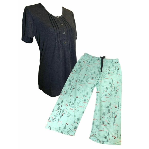 Claudel Confort Femmes Ensemble de Pyjama 2 Pcs Wise as a Fox Vêtements de Nuit Vêtements de Détente, S