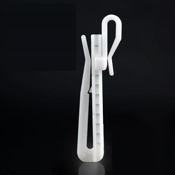20pcs Plastic Curtain Hooks,Adjustable Depth Pinch Pleat Locking Curtain Tape Clip Hook for Window Curtain (2.7 inches)
