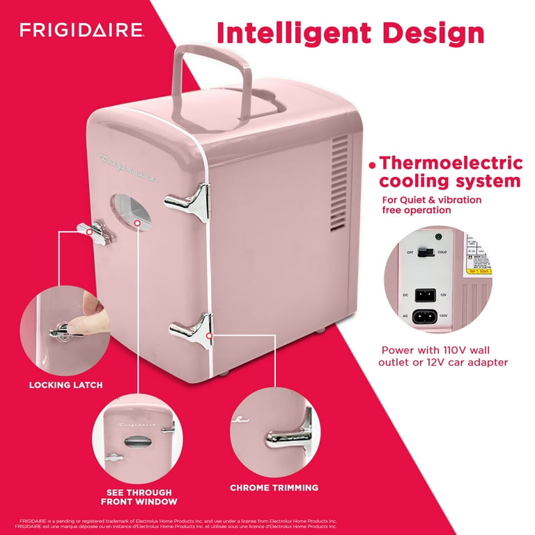 Frigidaire 9 can mini fridge pink hotsell