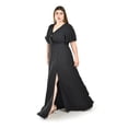thumbnail image 4 of Vestido largo con abertura Roman Fashion / Tallas Extras, 2010 (Negro) negro 38, 4 of 6