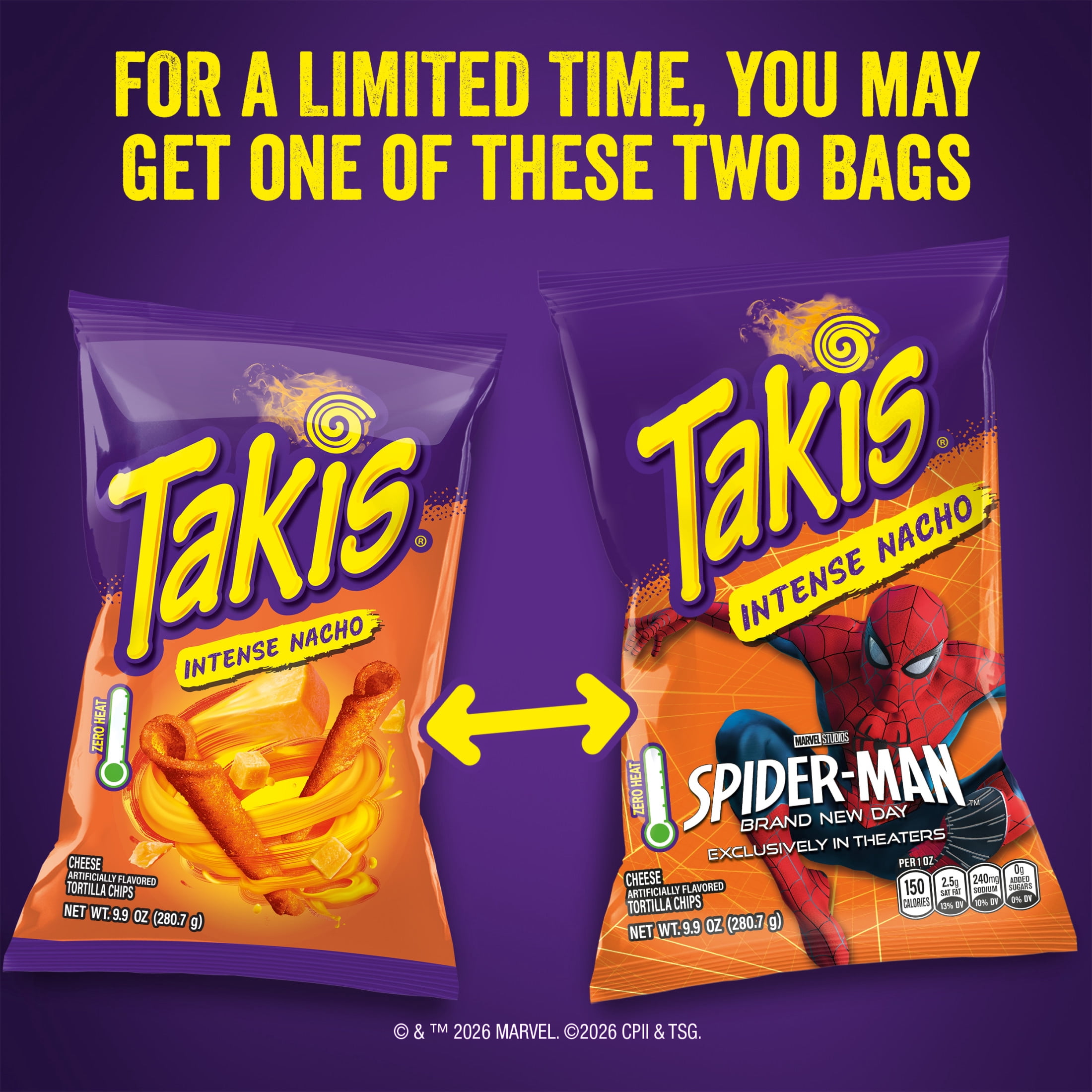 (4 pack) Takis Intense Nacho 9.9 oz Sharing Size Bag, Cheese Rolled Tortilla Chips