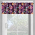 thumbnail image 2 of Ambesonne Fish Valance Pack of 2, Style Ornate, 54"X18", Plum Purple, 2 of 5