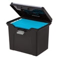 thumbnail image 5 of Office Depot Large Mobile File Box, Letter Size, 11 5/8in.H x 13 3/8in.W x 10in.D, Black/Silver, 110987, 5 of 9