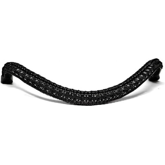 Leather English Bridle Soft Padded Browband Crystals for Horse Bridles Sparkly Bling Diamond Decorated Bling Dressage