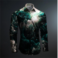 thumbnail image 1 of Camisa de hombre con gráficos geométricos, imagen HD, suave y cómoda, camisa de manga larga, diseño de moda transpirable, 1 of 6