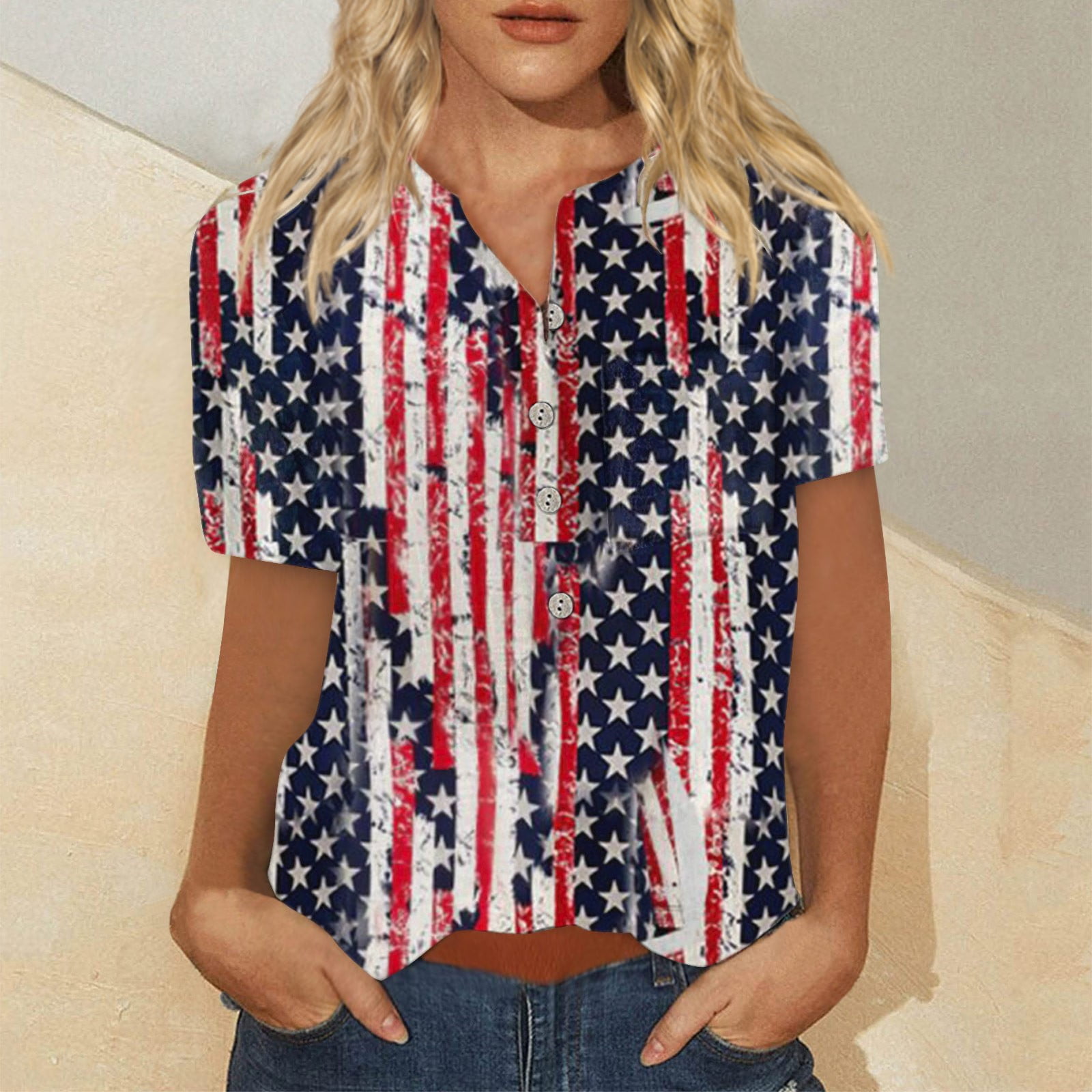 Patriot Usa Print Pattern Women Off Shoulder Sweatshirt main image 1