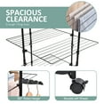 thumbnail image 4 of Kingrack Clothes Drying Rack, 3-Tier Folding Indoor Laundry Drying Rack with Wheels 4 Hooks, Metal, Black, 4 of 10