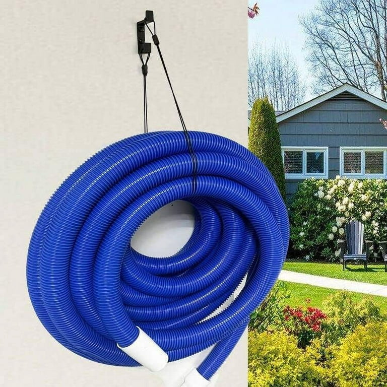 Heavy Duty Swimming Pool Vacuum Hose Hanger, Wall-Mounted Metal Hose  Bracket, Pool Hose Organizer Holder, Support for Garden Hose Storage Hanger  - Hold Up to 60 Feet (Hold 50 lbs),No Hose 