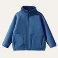 thumbnail image 2 of Abtuhar Boys and Girls Fall Winter Casual Outerwear and Jackets Solid Thick Fleece Zip‑up Coat with Side Pockets for 3‑15 Years, 2 of 5