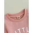 thumbnail image 5 of Bagilaanoe 2PCS Toddler Baby Girl Long Pants Set Letter Print Long Sleeve Sweatshirt Pullover Tops + Sweatpants 6M 12M 18M 24M 3T Kids Casual Sweatsuits, 5 of 8