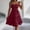 Wine, variant on Dxzfnsa Summer Women's Dresses Womens Trendy Solid Color Square Neck Smocked Dresses Spaghetti Strap Sleeveless Backless Beach Dresses
