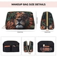 thumbnail image 5 of Salouo Lion Forest Crown Pattern Large Cosmetic Bag,Portable Travel Makeup Bag Makeup Brush Organizer Cosmetics Pouch Large Capacity Travel Makeup Case Organizer, 5 of 8