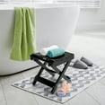 thumbnail image 4 of Sorbus Bamboo Folding Step Stool Bench, Black, 4 of 8