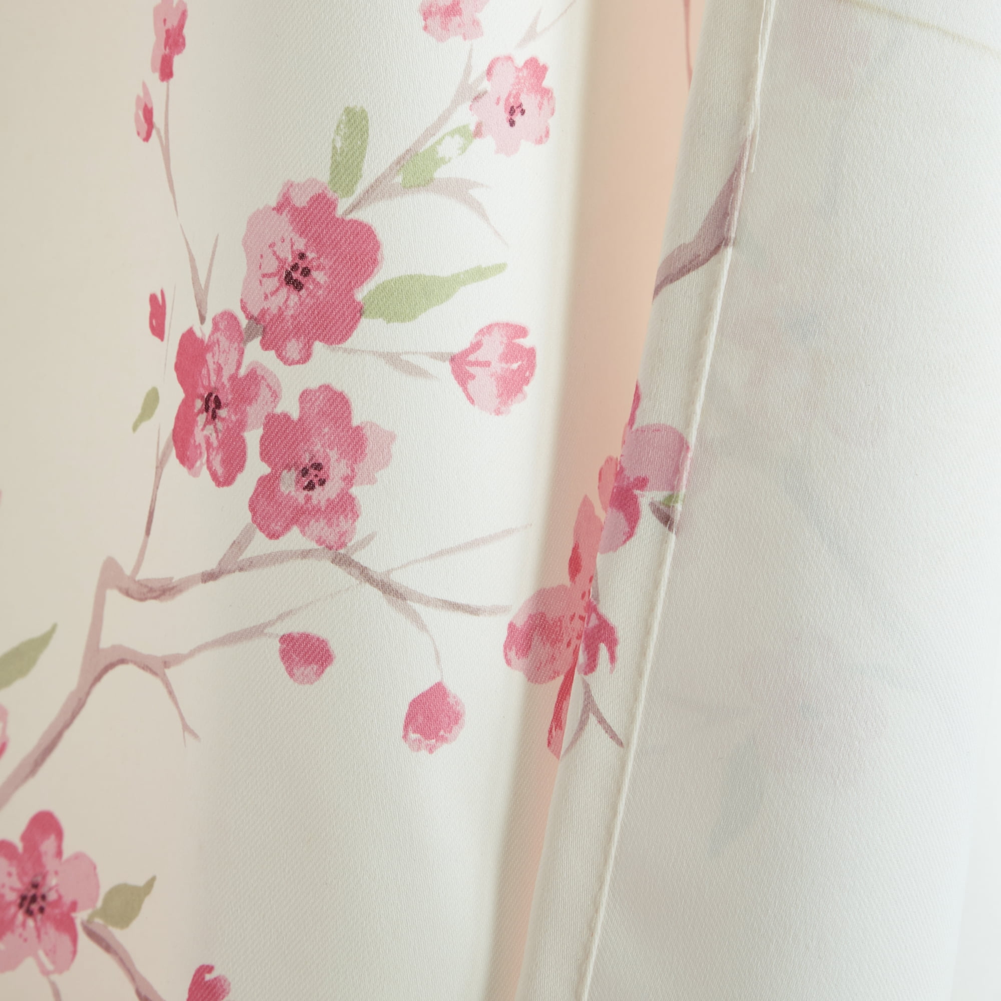 THD Yasmine Floral Room Darkening Rod Pocket Light Filtering Curtain Panels - Set of 2