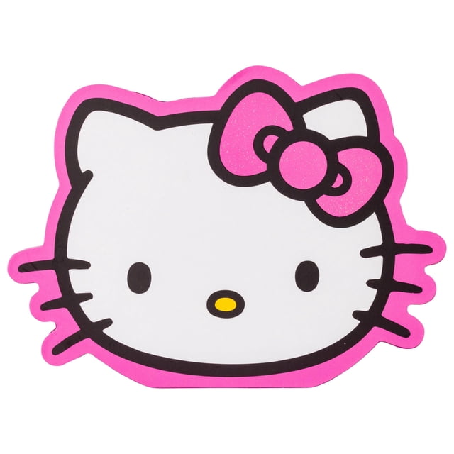 Cartel de pared plateado Buffalo Sanrio Hello Kitty con purpurina