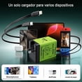 thumbnail image 3 of Cargador GaN 4 en 1 Verde 120W con Cables Retráctiles, Regalo para el Mundial, Portátil para iPhone Samsung, 3 of 7