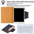 thumbnail image 4 of Flip Case Compatible with iPad 8th/7th Generation (10.2 Inch) & iPad Air (3rd Generation, 10.5") & iPad Pro Tablet (10.5 Inch) - Leather Protector Case Folio Folding Stand Wallet Cover (Dark Blue), 4 of 5