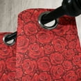 thumbnail image 3 of Ambesonne Rose Grommet Curtain, Red Roses Water Rain Drops, 50" x 72", Ruby Vermilion, 3 of 6