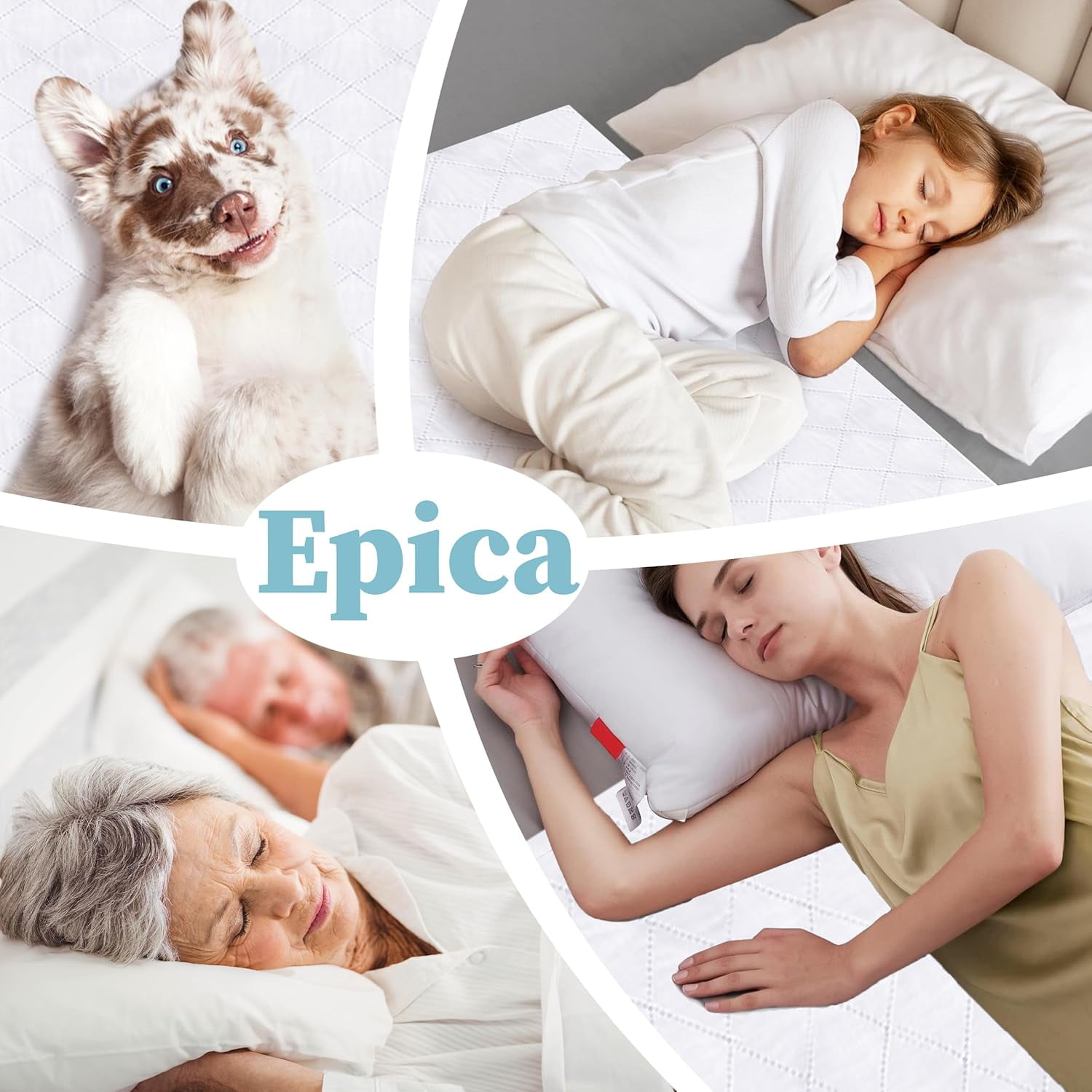 Epica Washable Incontinence Bed Pad Waterproof Underpad Sheet Protector, 34” x 52”