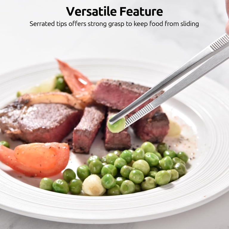 U-Taste Stainless Steel Kitchen Tweezers, 8 in, Pointed Tip photo 3