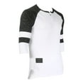 thumbnail image 4 of ZIMEGO Men’s 3/4 Sleeve Henley Shirt – Casual Slim Fit Crew Neck Raglan Baseball Fashion Athletic T-Shirts Tee, 4 of 7