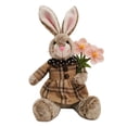 thumbnail image 4 of Conejo de Pascua Festivales de Pascua Regalo Decoración del hogar Estatua decorativa de conejo de peluche chica, 4 of 9