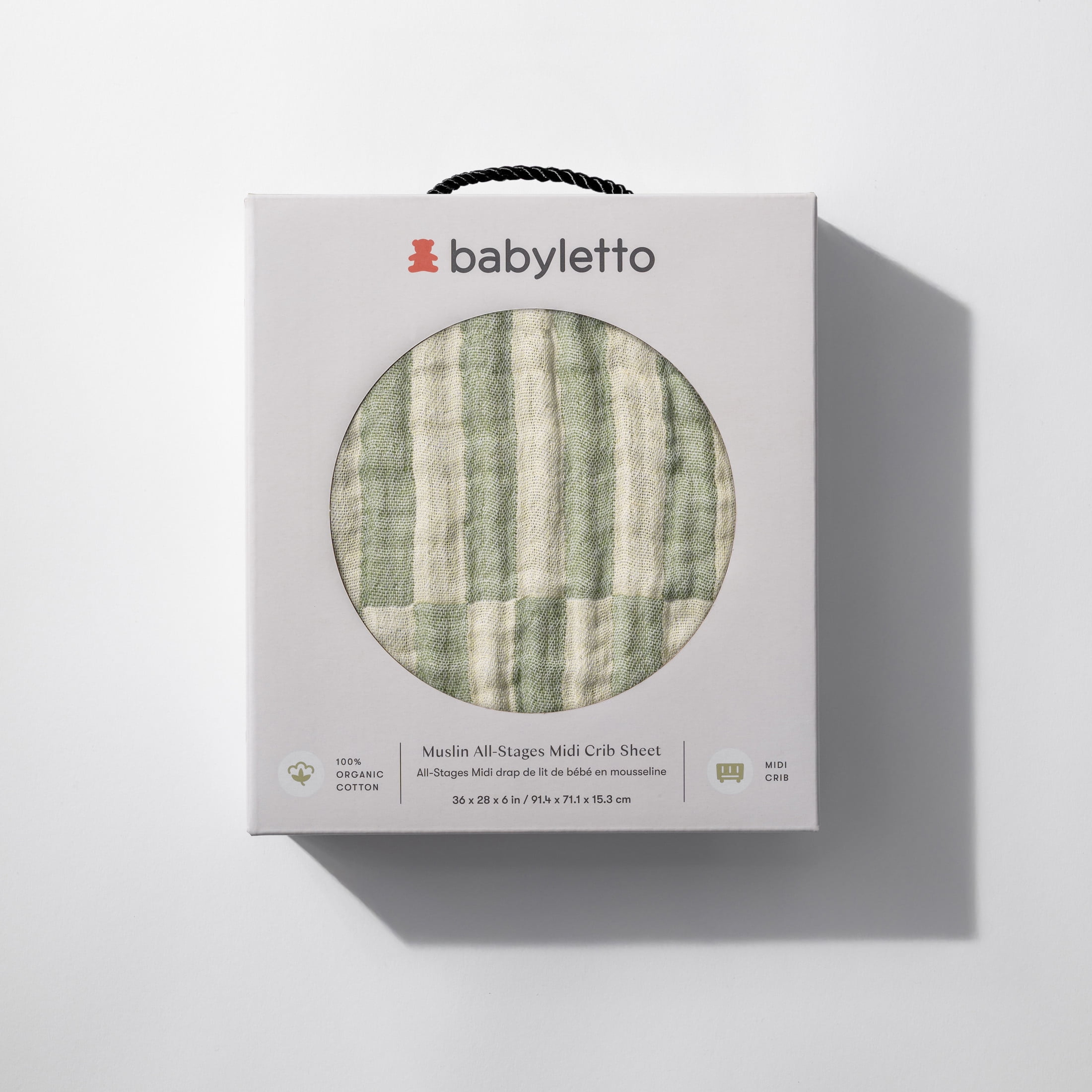 Babyletto All-Stages Midi Crib Sheet in GOTS Certified Organic Muslin Cotton