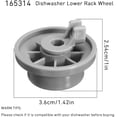 thumbnail image 2 of 165314 Wheels for Dishwasher Lower Rack 8 Pack Easy Install Dishwasher parts, 2 of 6