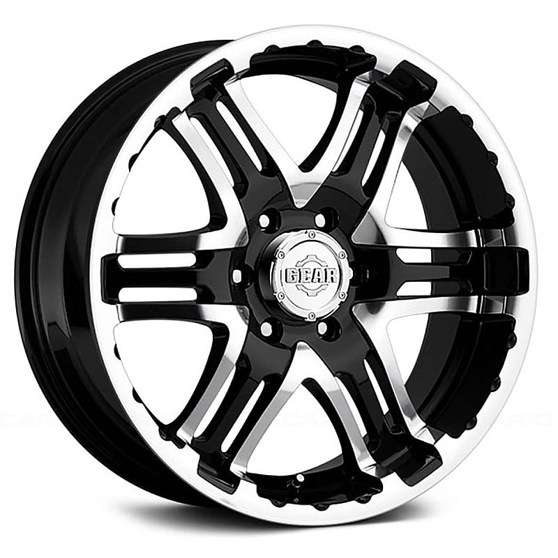 Gear Off Road Gear 713MB Double Pump 20x9 5x139.7 +10et Machined Face Gloss Black Wheel
