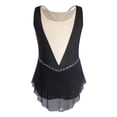 thumbnail image 4 of Haitryli Children Girls Ballet Lyrical Dance Outfits Competitions Clothes Figure Ice Skating Dress Gymnastics Tutu Skirt Black Silver 14, 4 of 7