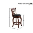 thumbnail image 7 of OakvillePark Odelia Scroll Back Swivel Barstool, Counter Height, Cherry, 7 of 7