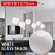thumbnail image 3 of 2026 Matte White Globe Glass Lamp Shade Replacement Round Light Cover Fix, 3 of 5
