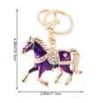 thumbnail image 2 of Jiibva Rhinestone Horse Keychain Alloy Horse Keyring Sparkling Crystal Bag Keyring for Women Car Key Fob Charm Stylish Pendant for Handbags Backpacks, 2 of 7