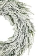 thumbnail image 4 of Northlight Heavily Flocked Pine Artificial Christmas Wreath - 11.75" - Unlit, 4 of 6