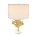 thumbnail image 3 of A&B Home Table Lamp with Leaf Design - 13"Dia. x 22"H - Gold/White, 3 of 6
