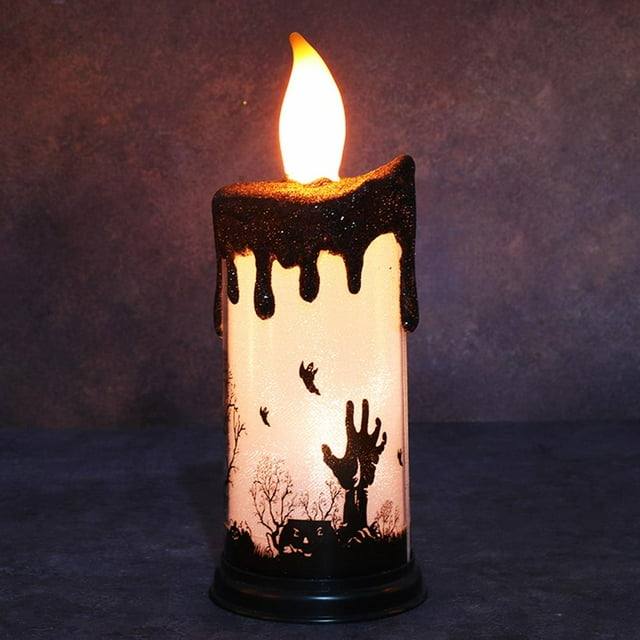LED Flameless Candles Light Horror Decoration Electric Fake Light Halloween Props for Bar Party Dance Party Decoration
